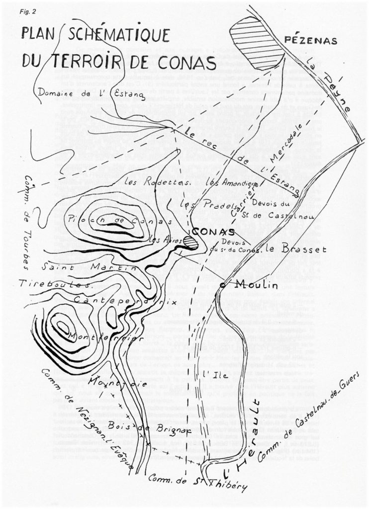 Plan schématique du territoire de Conas