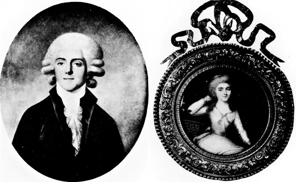 Portraits de Jean-Jacques-Louis Durand (pastel de Joseph Boze) et de son épouse (miniature anonyme) (non datés)